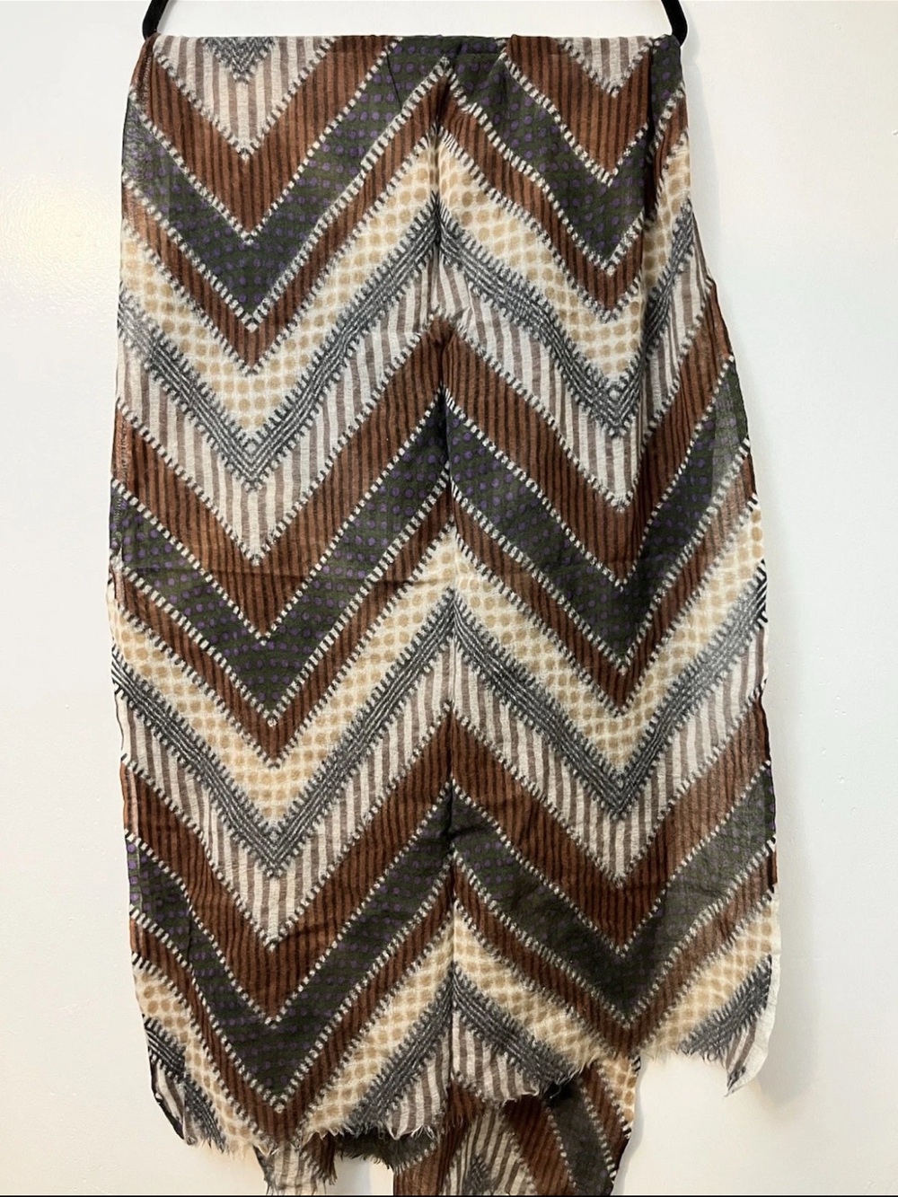PrAna Neutral Color Pattern Scarf - Picture 2 of 3